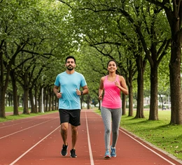 jogging track at prestige city siddhart vihar